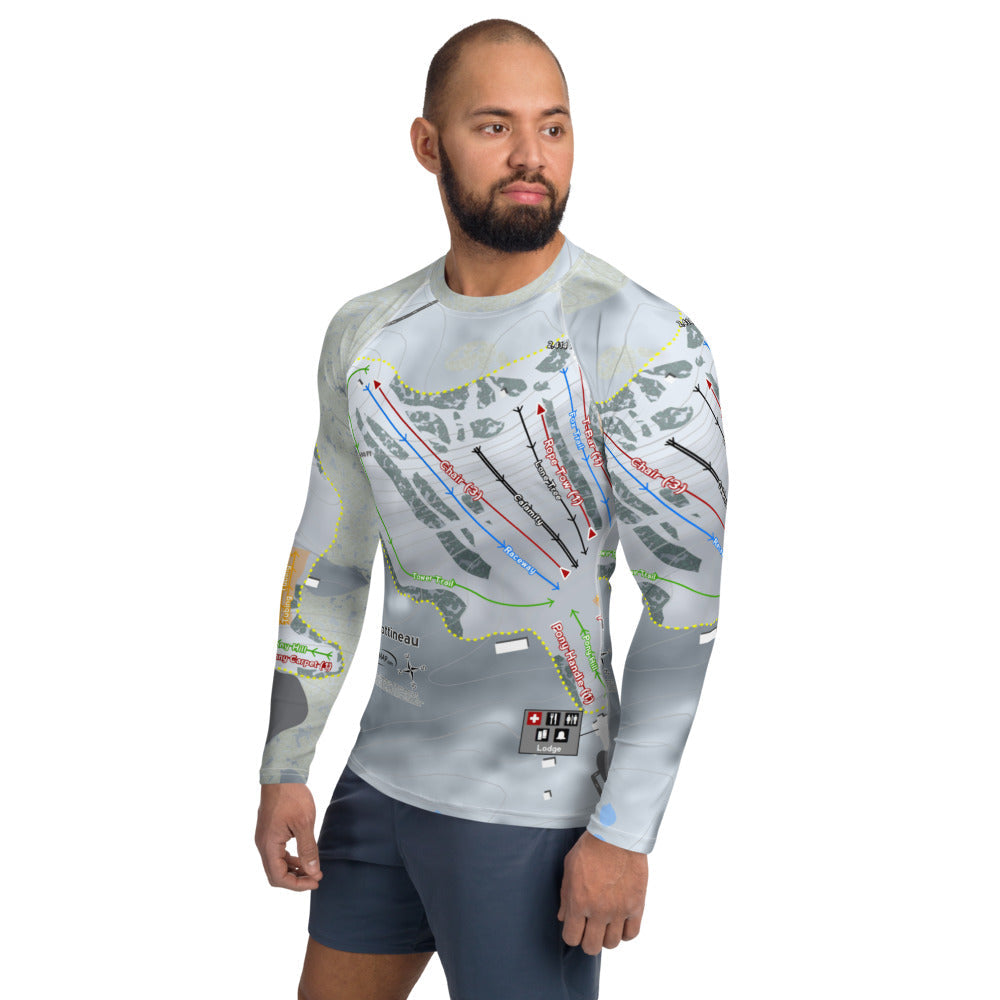 Bottineau, North Dakota Ski Trail Map Men's Base Layer Top - Powderaddicts