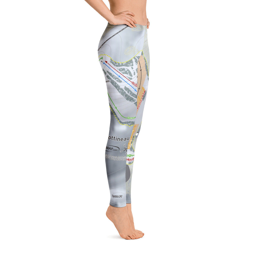 Bottineau, North Dakota Ski Trail Map Women's Base Layer Bottom - Powderaddicts