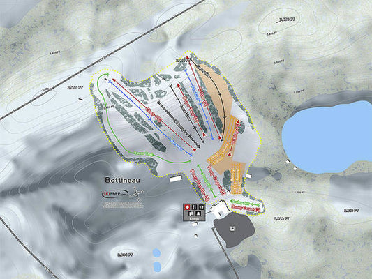 Bottineau Ski Trail Map - Art Print - Powderaddicts