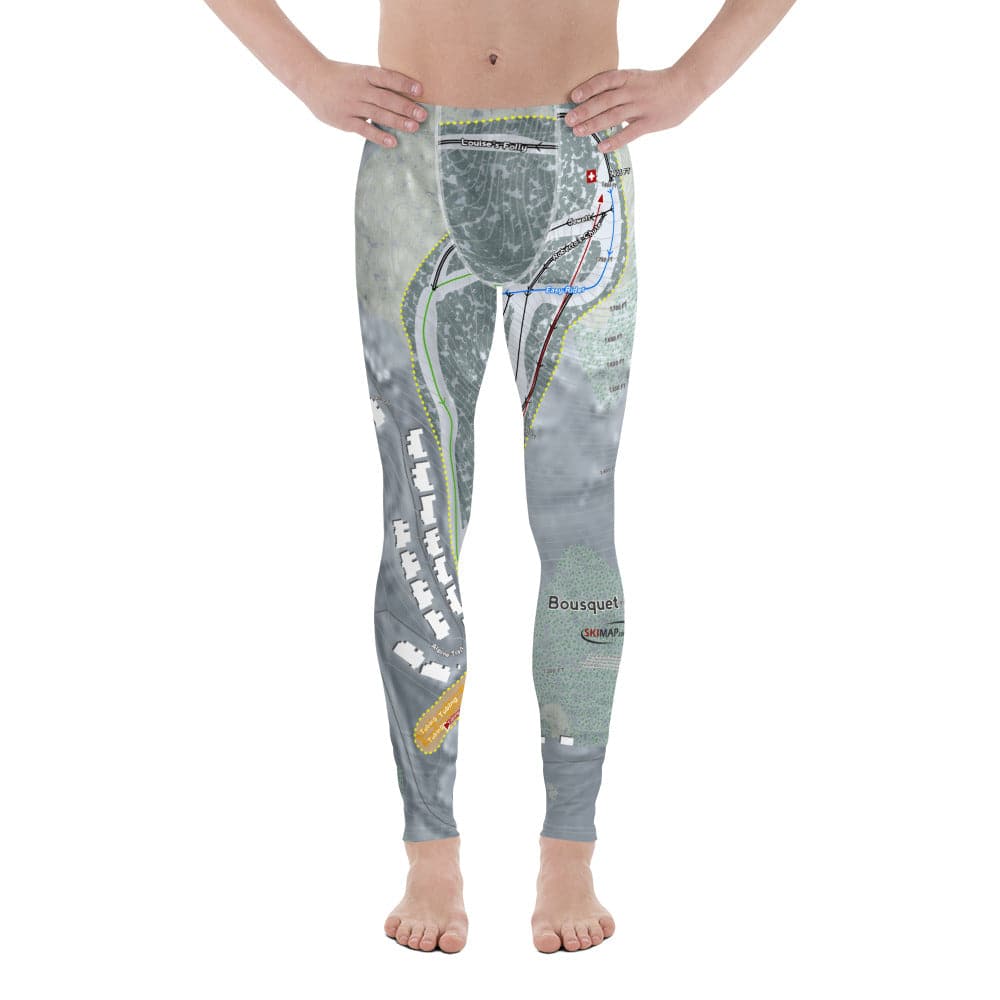 Bousquet, Massachusetts Ski Trail Map Men's Base Layer Bottom