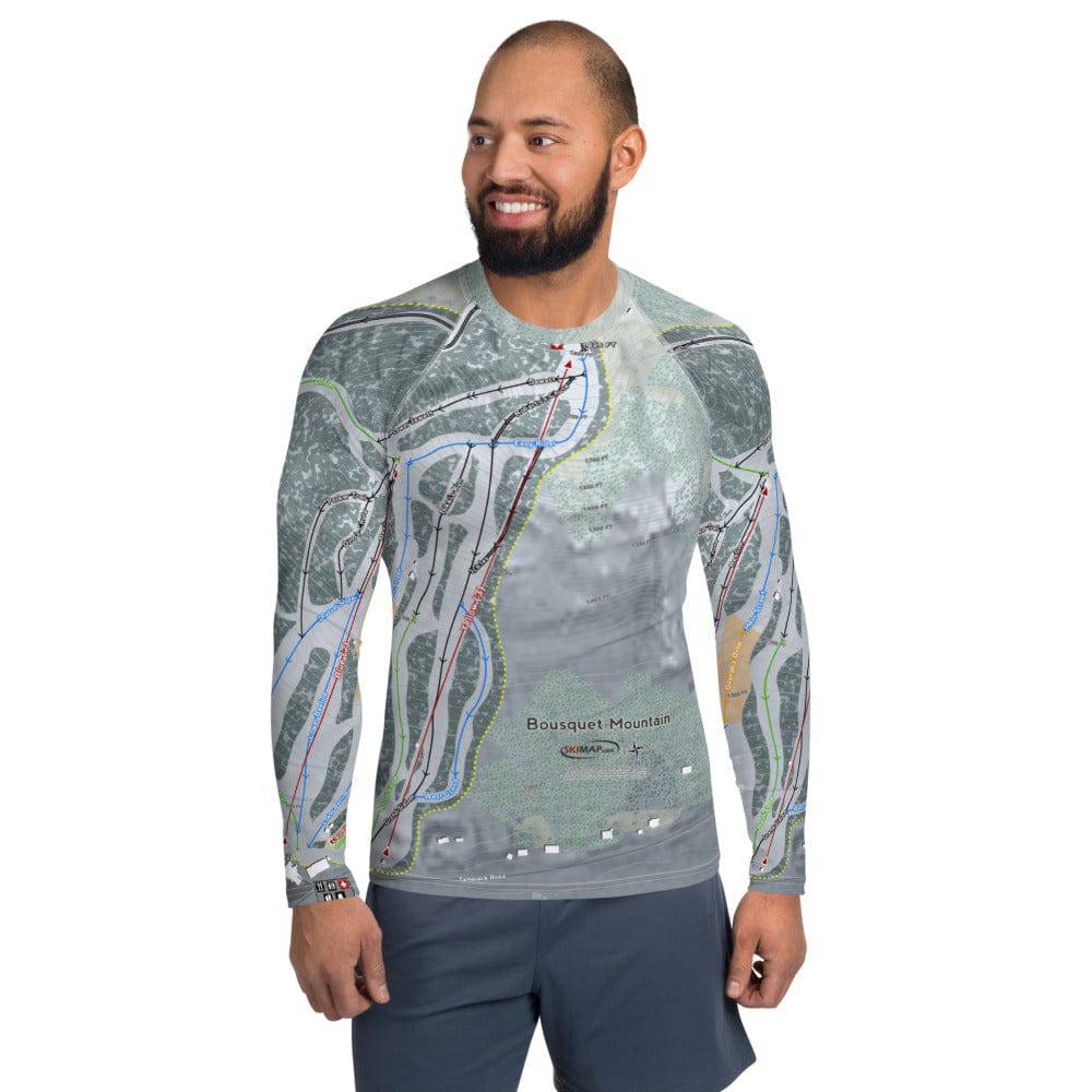 Bousquet, Massachusetts Ski Trail Map Men's Base Layer Top