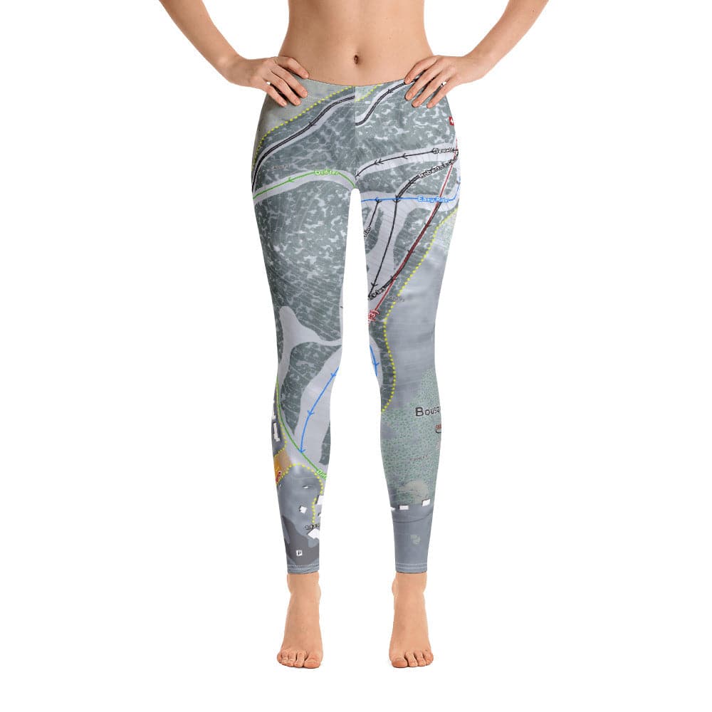 Bousquet, Massachusetts Ski Trail Map Women's Base Layer Bottom - Powderaddicts