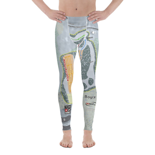 Boyce Park, Pennsylvania Ski Trail Map Men's Base Layer Bottom - Powderaddicts