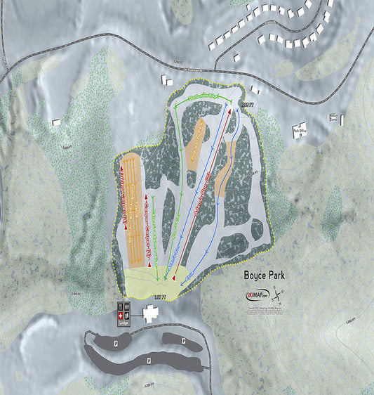 Boyce Park Ski Trail Map - Art Print - Powderaddicts
