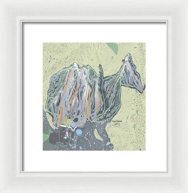 Boyne Highlands Ski Trail Map - Framed Print - Powderaddicts