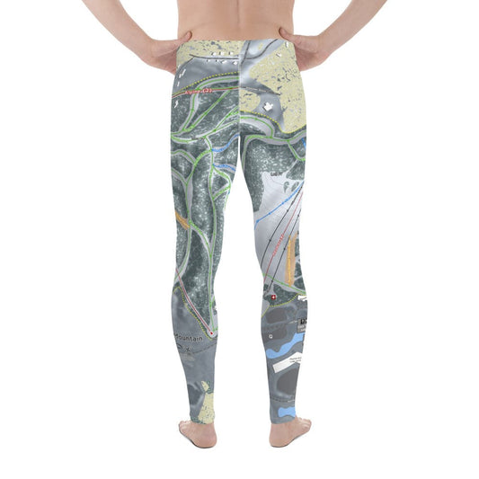 Boyne Mountain, Michigan Ski Trail Map Men's Base Layer Bottom - Powderaddicts
