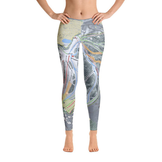 Boyne Mountain, Michigan Ski Trail Map Women's Base Layer Bottom - Powderaddicts