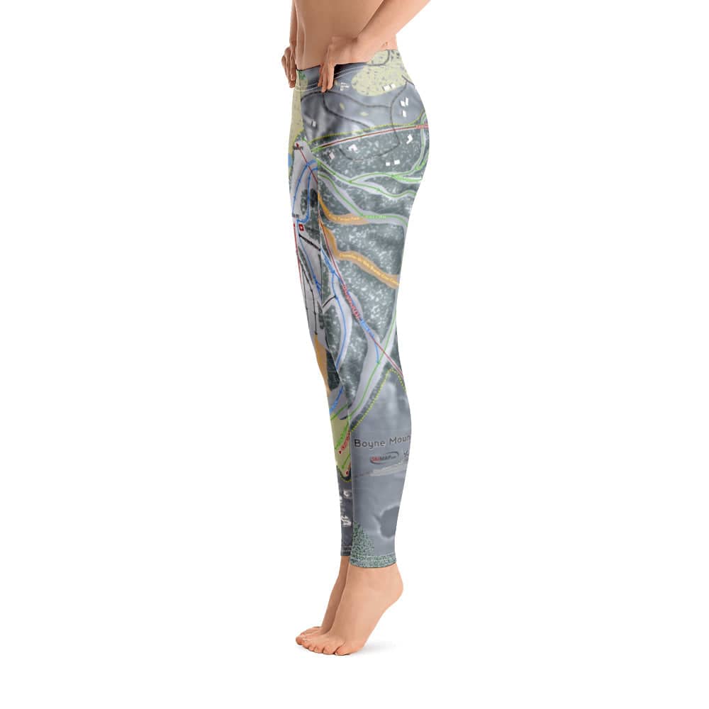 Boyne Mountain, Michigan Ski Trail Map Women's Base Layer Bottom - Powderaddicts
