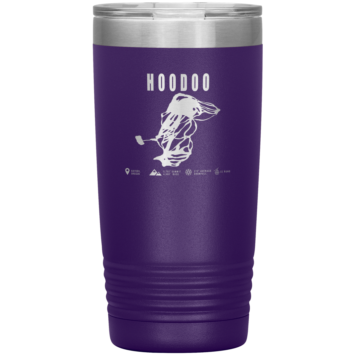 Hoodoo, Oregon Ski Trail Map 20oz Tumbler - Powderaddicts