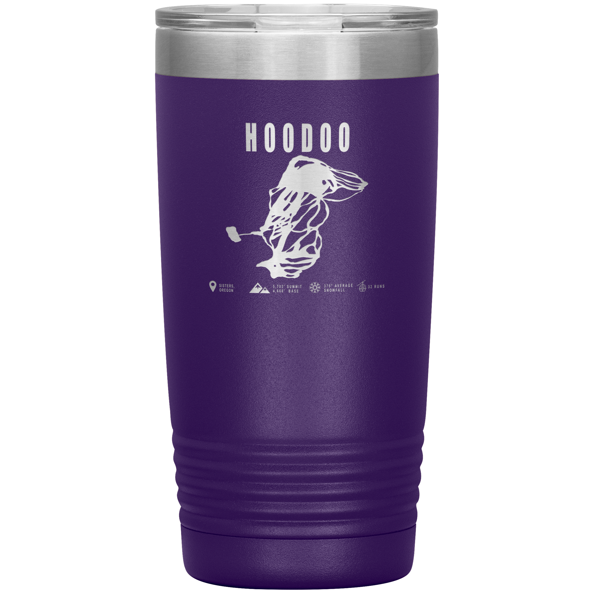 Hoodoo, Oregon Ski Trail Map 20oz Tumbler - Powderaddicts