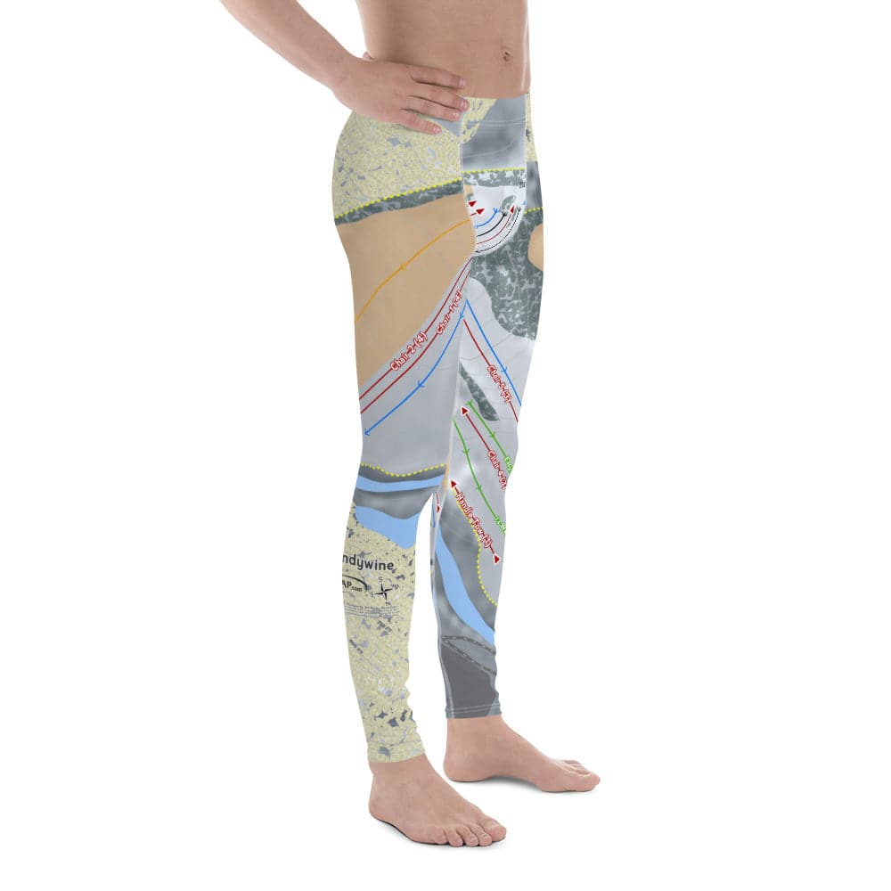 Brandywine, Ohio Ski Trail Map Men's Base Layer Bottom - Powderaddicts