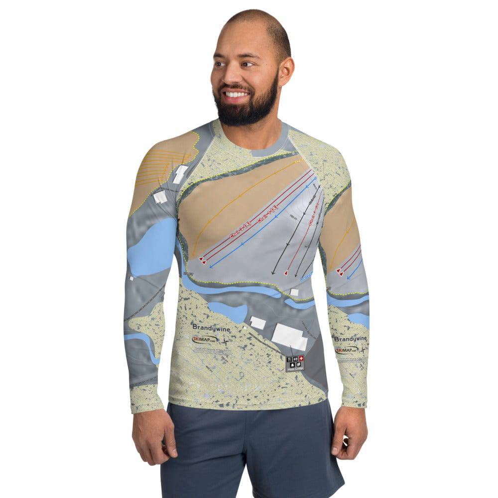 Brandywine, Ohio Ski Trail Map Men's Base Layer Top