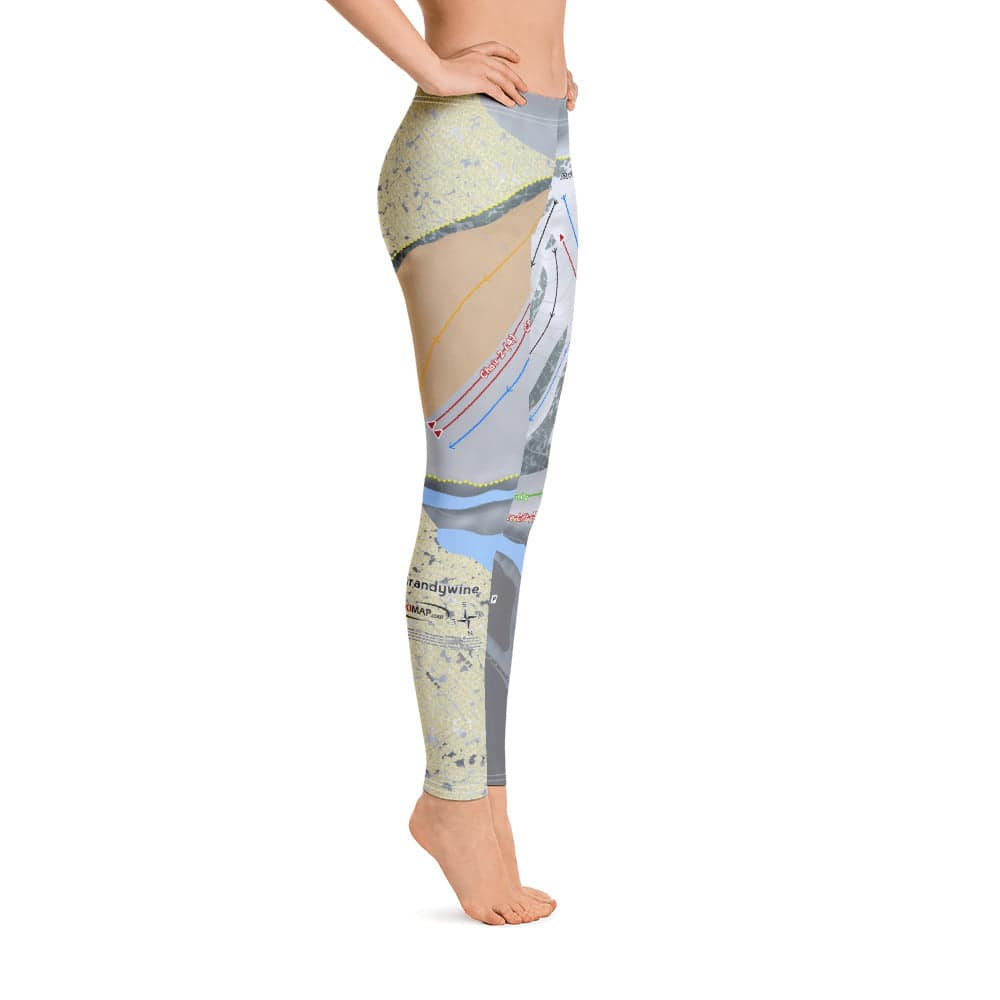 Brandywine, Ohio Ski Trail Map Women's Base Layer Bottom - Powderaddicts