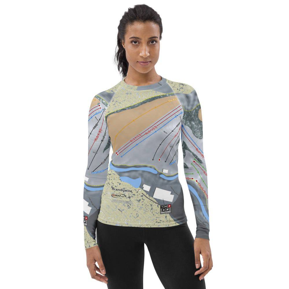 Brandywine, Ohio Ski Trail Map Women's Base Layer Top