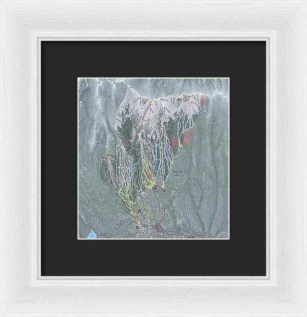 Breckenridge Ski Trail Map - Framed Print - Powderaddicts