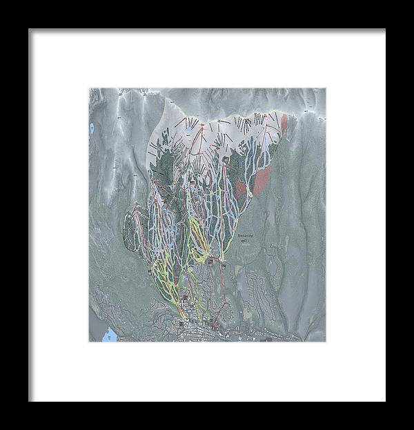 Breckenridge Ski Trail Map - Framed Print - Powderaddicts