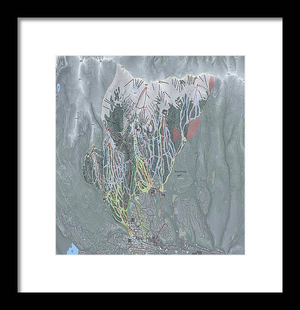 Breckenridge Ski Trail Map - Framed Print - Powderaddicts