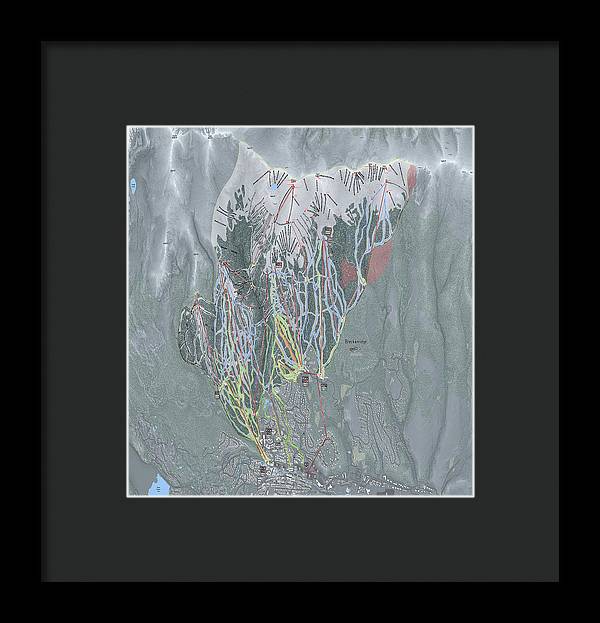 Breckenridge Ski Trail Map - Framed Print - Powderaddicts