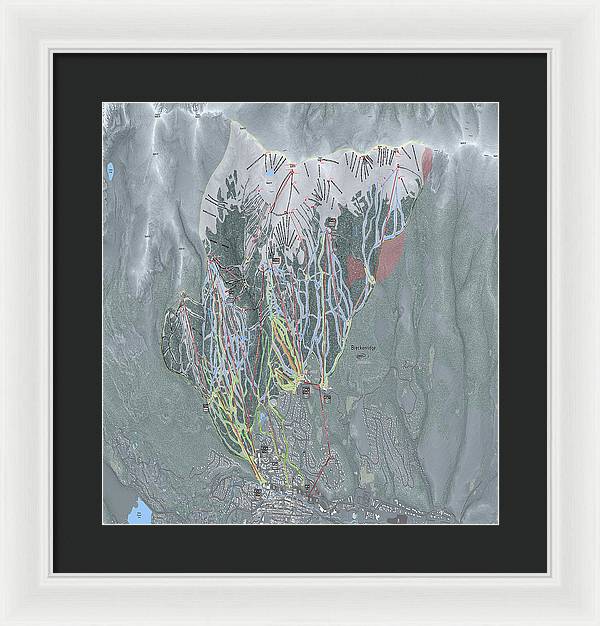 Breckenridge Ski Trail Map - Framed Print - Powderaddicts