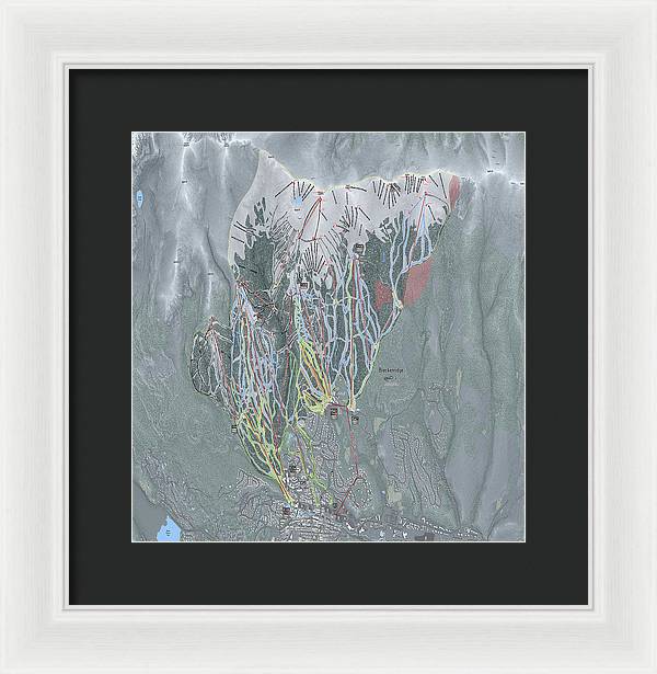 Breckenridge Ski Trail Map - Framed Print - Powderaddicts