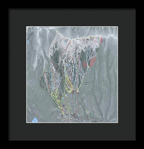 Breckenridge Ski Trail Map - Framed Print - Powderaddicts