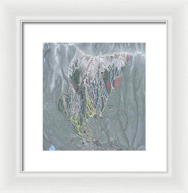 Breckenridge Ski Trail Map - Framed Print - Powderaddicts