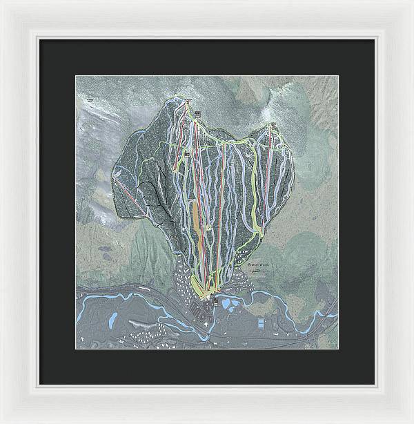 Bretton Woods Ski Trail Map  - Framed Print - Powderaddicts