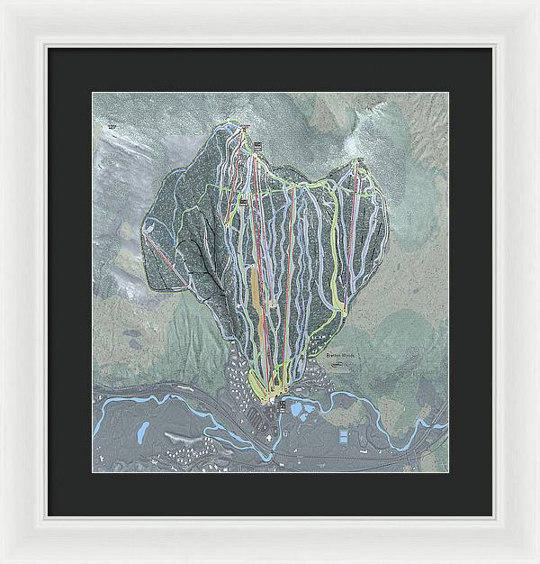 Bretton Woods Ski Trail Map  - Framed Print - Powderaddicts