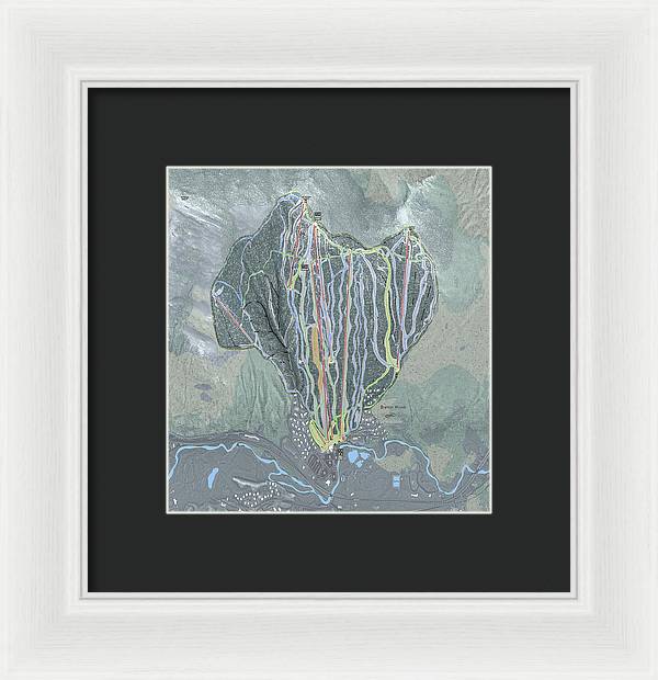 Bretton Woods Ski Trail Map  - Framed Print - Powderaddicts