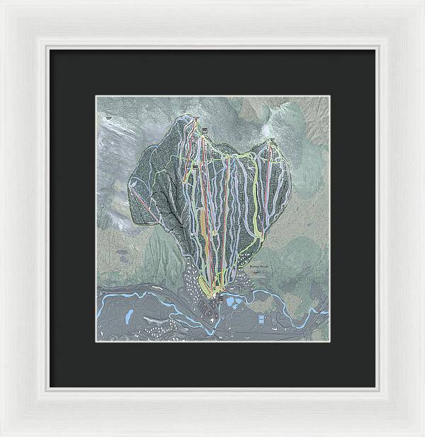 Bretton Woods Ski Trail Map  - Framed Print - Powderaddicts