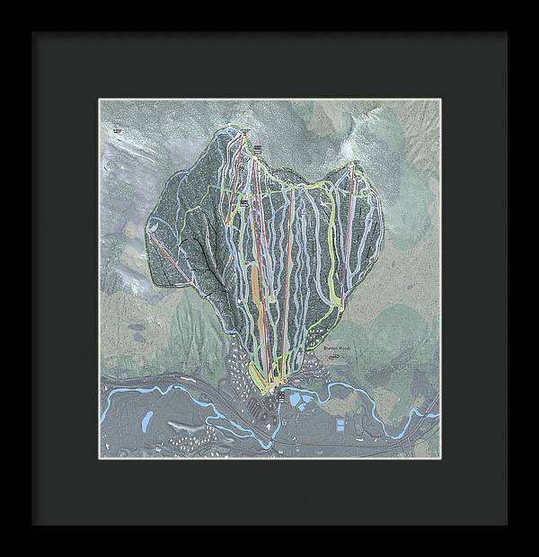 Bretton Woods Ski Trail Map  - Framed Print - Powderaddicts