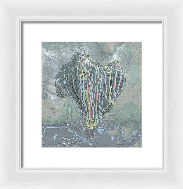 Bretton Woods Ski Trail Map  - Framed Print - Powderaddicts