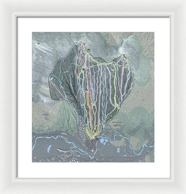 Bretton Woods Ski Trail Map  - Framed Print - Powderaddicts