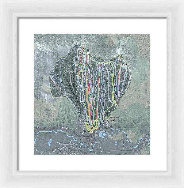 Bretton Woods Ski Trail Map  - Framed Print - Powderaddicts