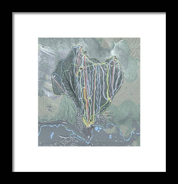 Bretton Woods Ski Trail Map  - Framed Print - Powderaddicts