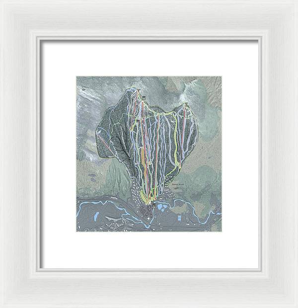 Bretton Woods Ski Trail Map  - Framed Print - Powderaddicts
