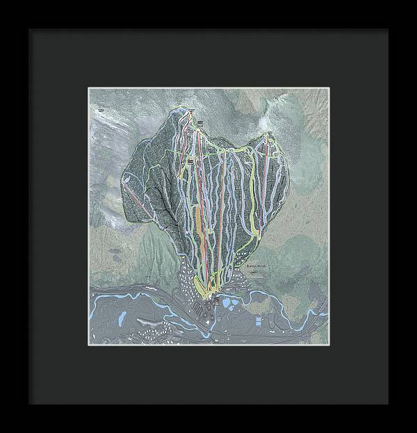 Bretton Woods Ski Trail Map  - Framed Print - Powderaddicts