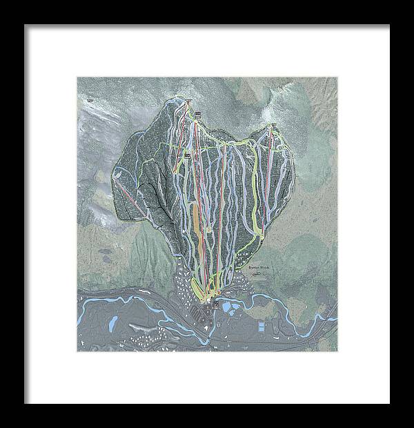 Bretton Woods Ski Trail Map  - Framed Print - Powderaddicts