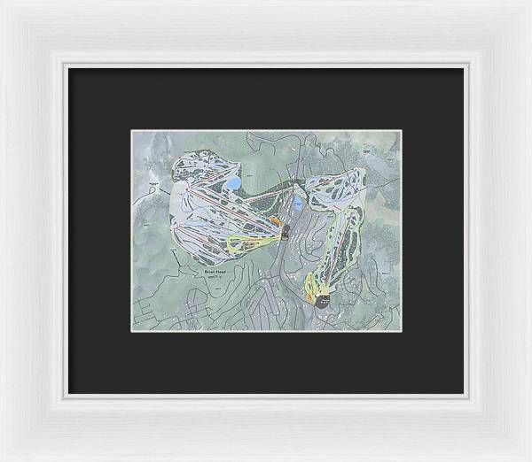 Brian Head Ski Trail Map - Framed Print - Powderaddicts