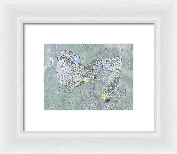 Brian Head Ski Trail Map - Framed Print - Powderaddicts