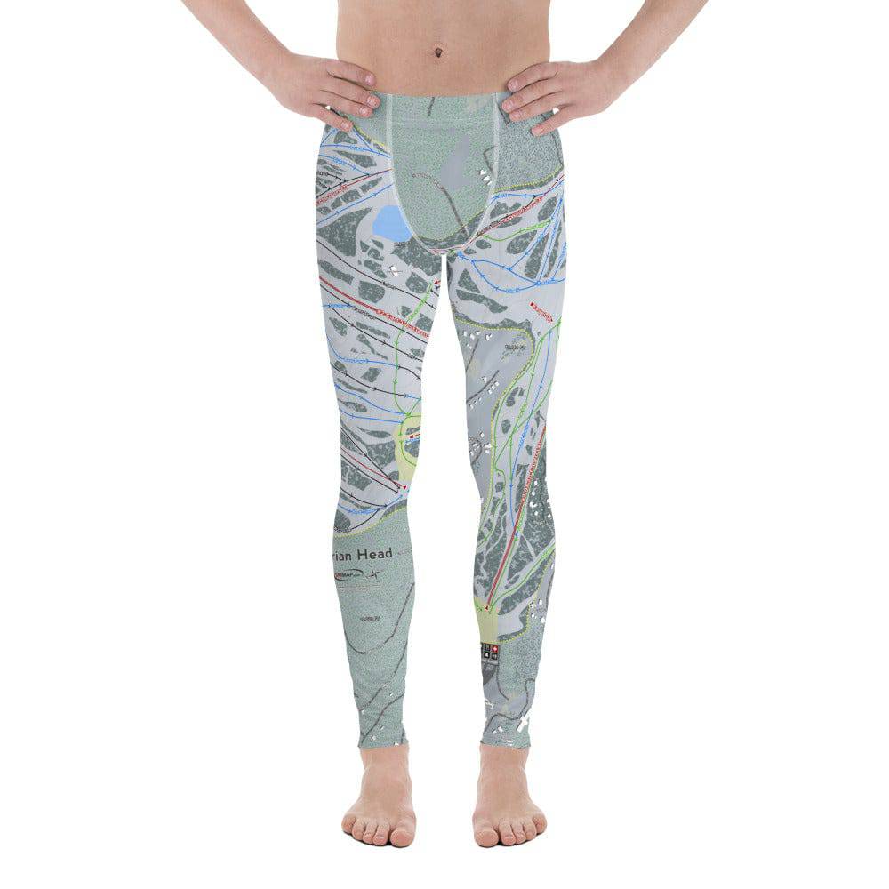 Brian Head, Utah Ski Trail Map Men's Base Layer Bottom - Powderaddicts