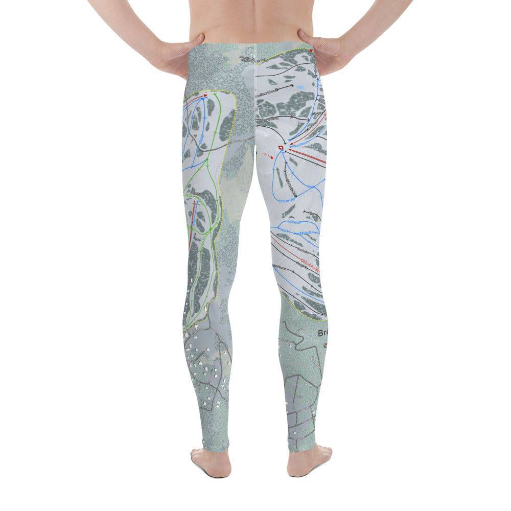 Brian Head, Utah Ski Trail Map Men's Base Layer Bottom - Powderaddicts