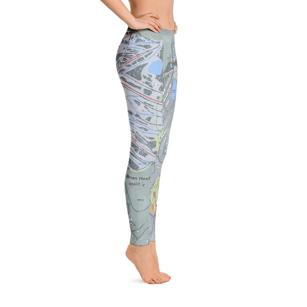 Brian Head, Utah Ski Trail Map Women's Base Layer Bottom - Powderaddicts
