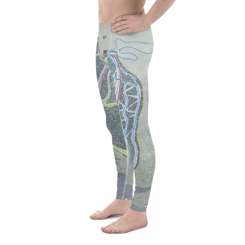 Bristol Mountain, New York Ski Trail Map Men's Base Layer Bottom - Powderaddicts