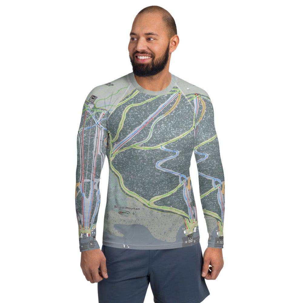 Bristol Mountain, New York Ski Trail Map Men's Base Layers