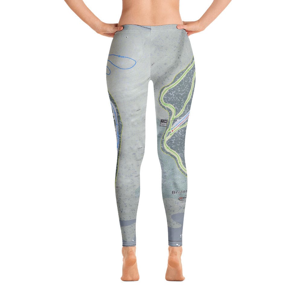 Bristol Mountain, New York Ski Trail Map Women's Base Layer Bottom - Powderaddicts