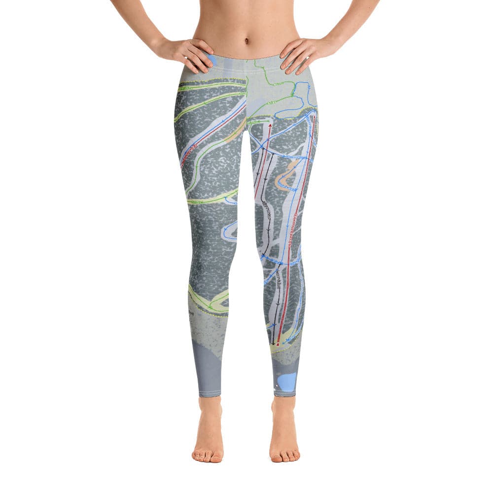 Bristol Mountain, New York Ski Trail Map Women's Base Layer Bottom - Powderaddicts