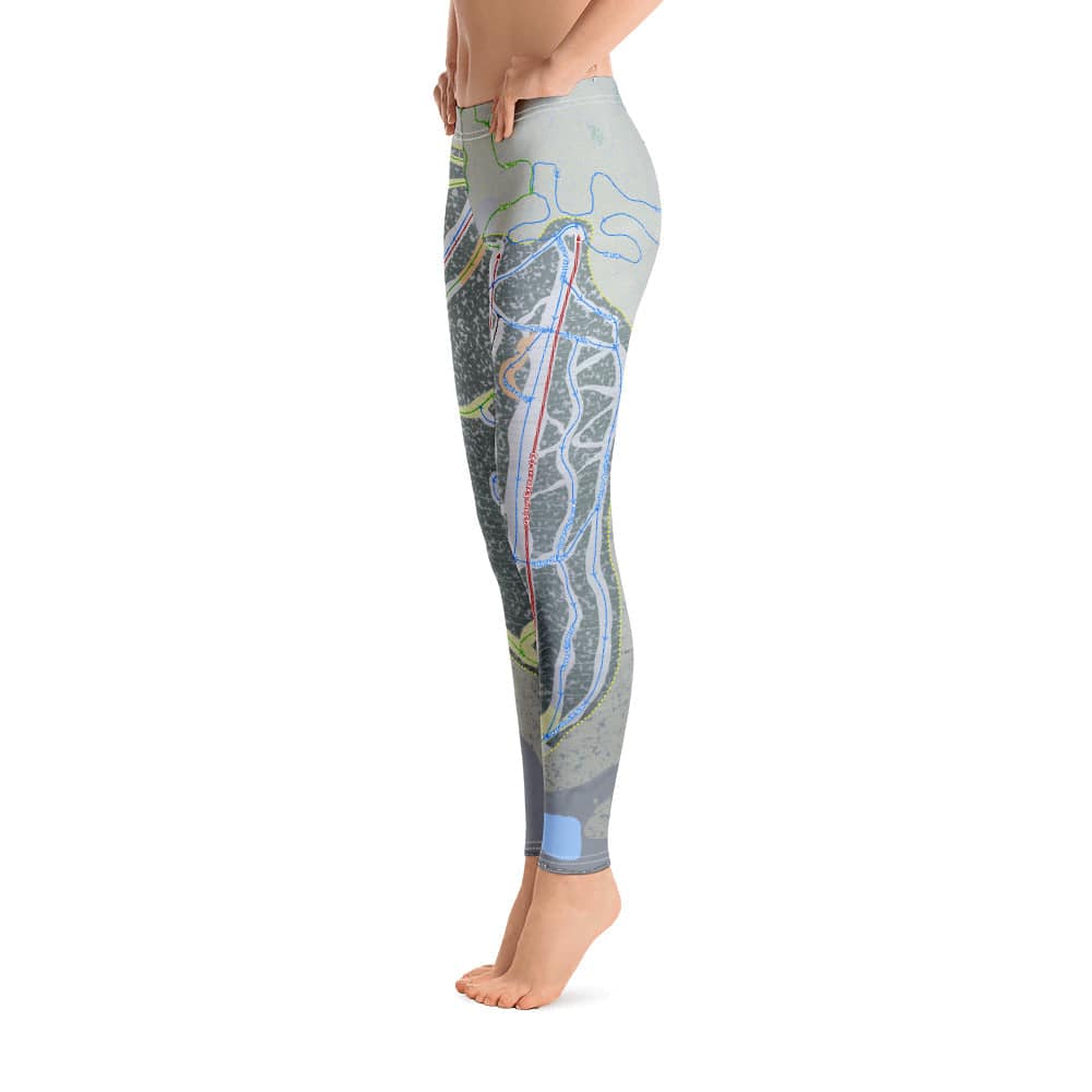 Bristol Mountain, New York Ski Trail Map Women's Base Layer Bottom - Powderaddicts
