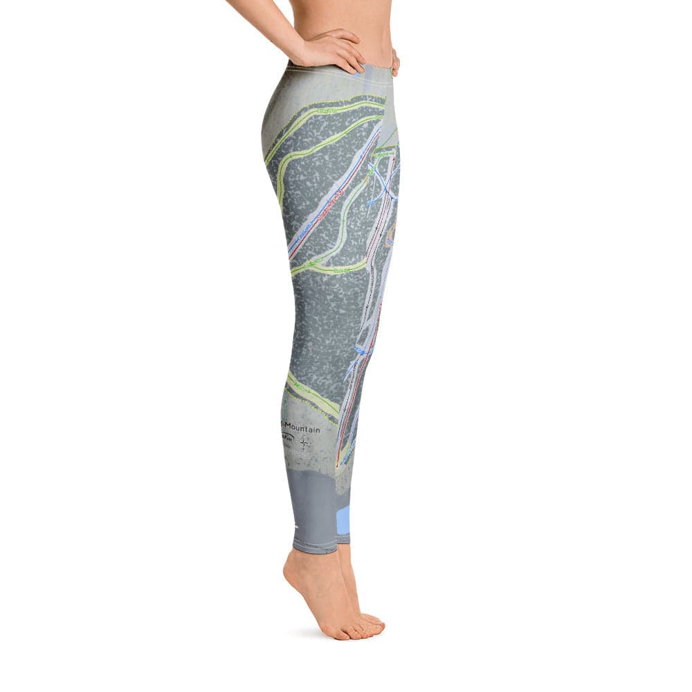 Bristol Mountain, New York Ski Trail Map Women's Base Layer Bottom - Powderaddicts
