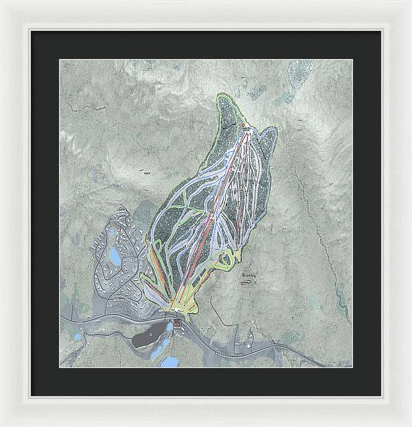 Bromley Ski Trail Map - Framed Print - Powderaddicts